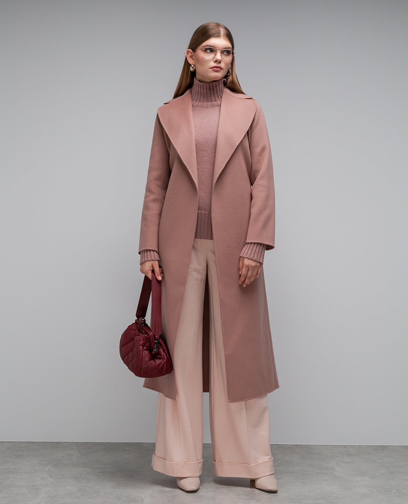 Faraday high rise wool trousers in pink Max Mara 2