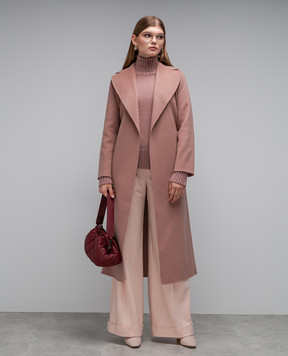 Max Mara Faraday high rise wool trousers in pink FARADAY