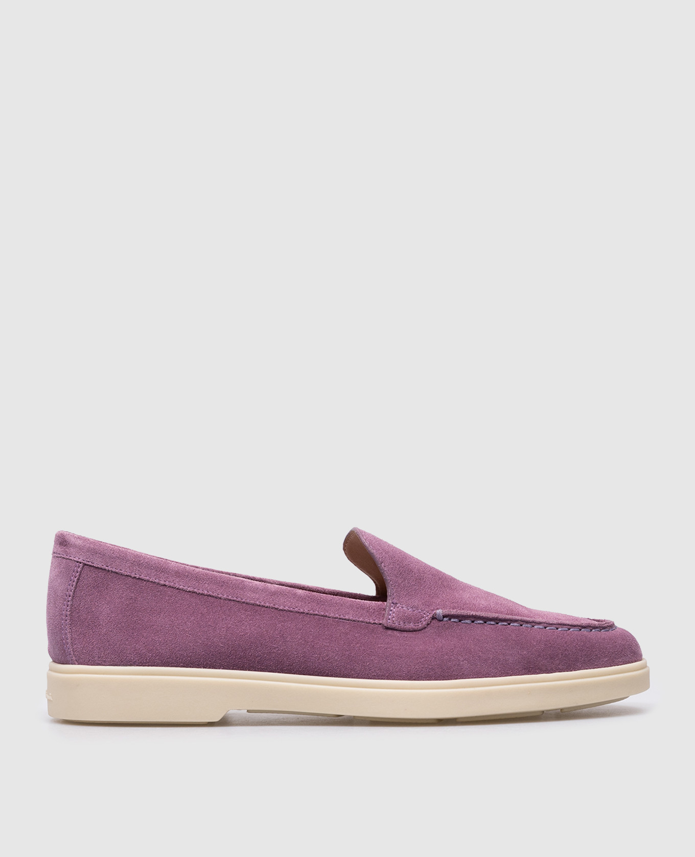 

Purple logo suede loafers Santoni, Фиолетовый
