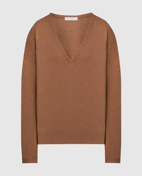 CO Brown cashmere pullover 7291CMR