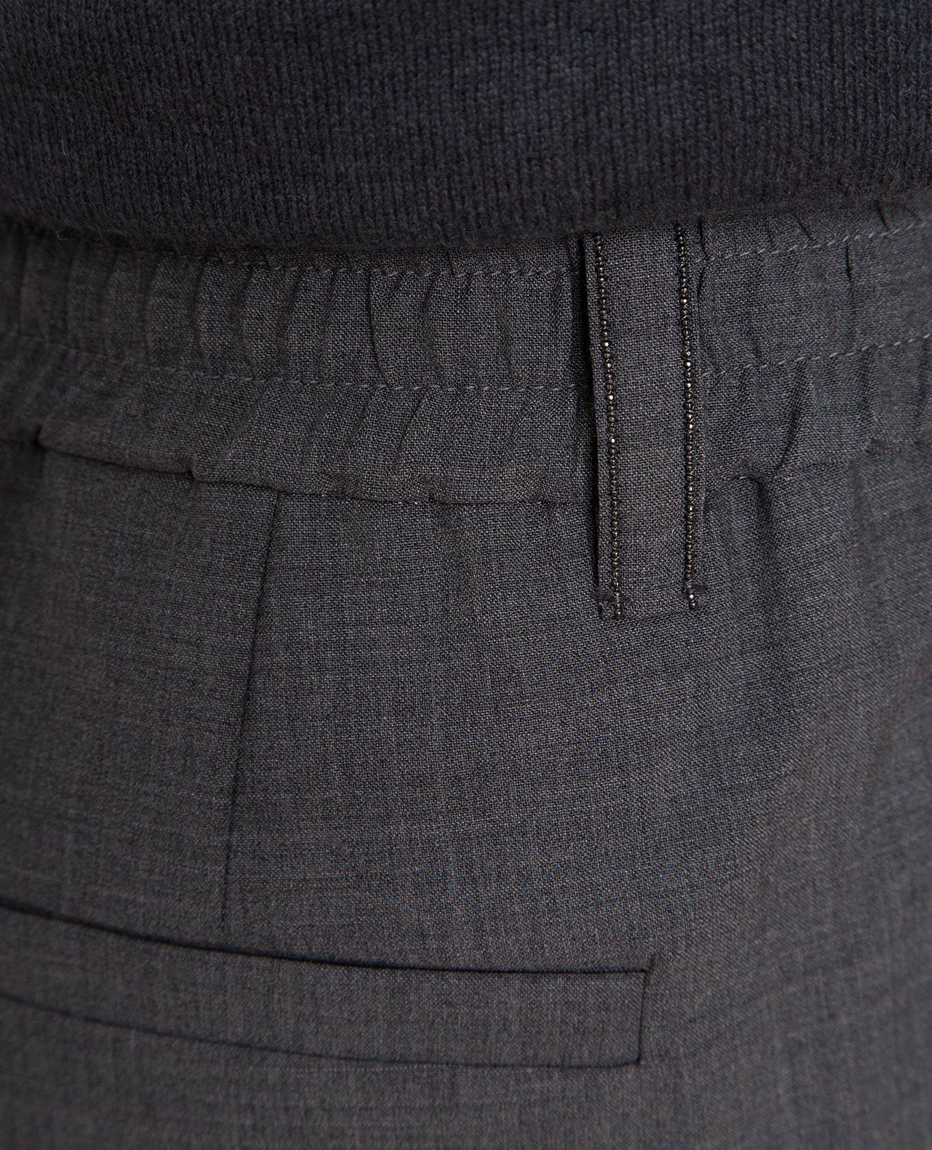 

Gray pants with monil chain Brunello Cucinelli, Grey