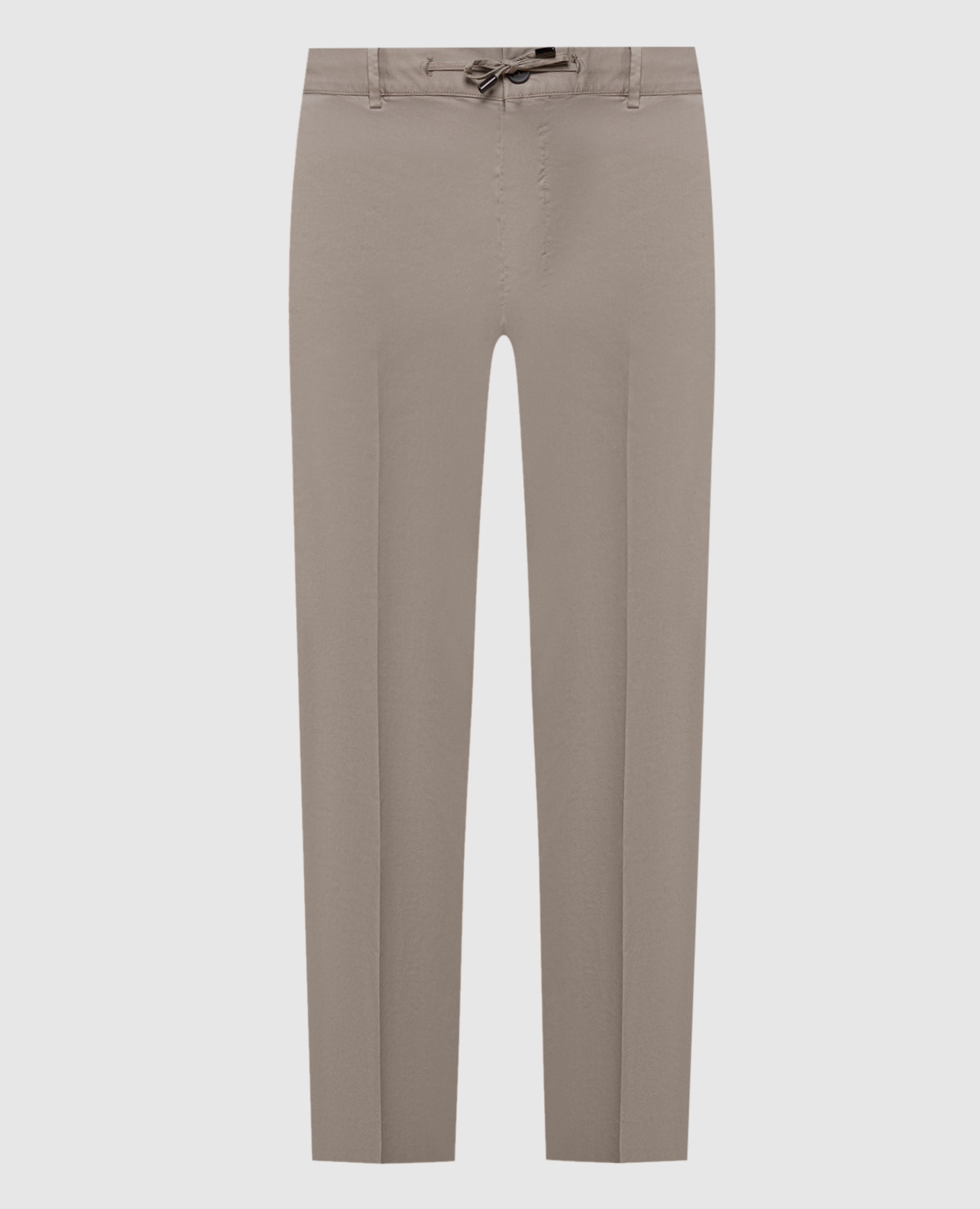

Beige pants with metallic logo Stefano Ricci