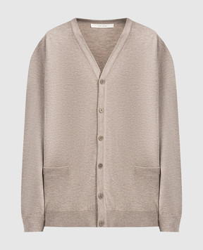 The Row Beige wool and cashmere cardigan 7395Y628
