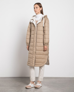 Brunello Cucinelli Beige quilted jacket with monil chain MH5049699P