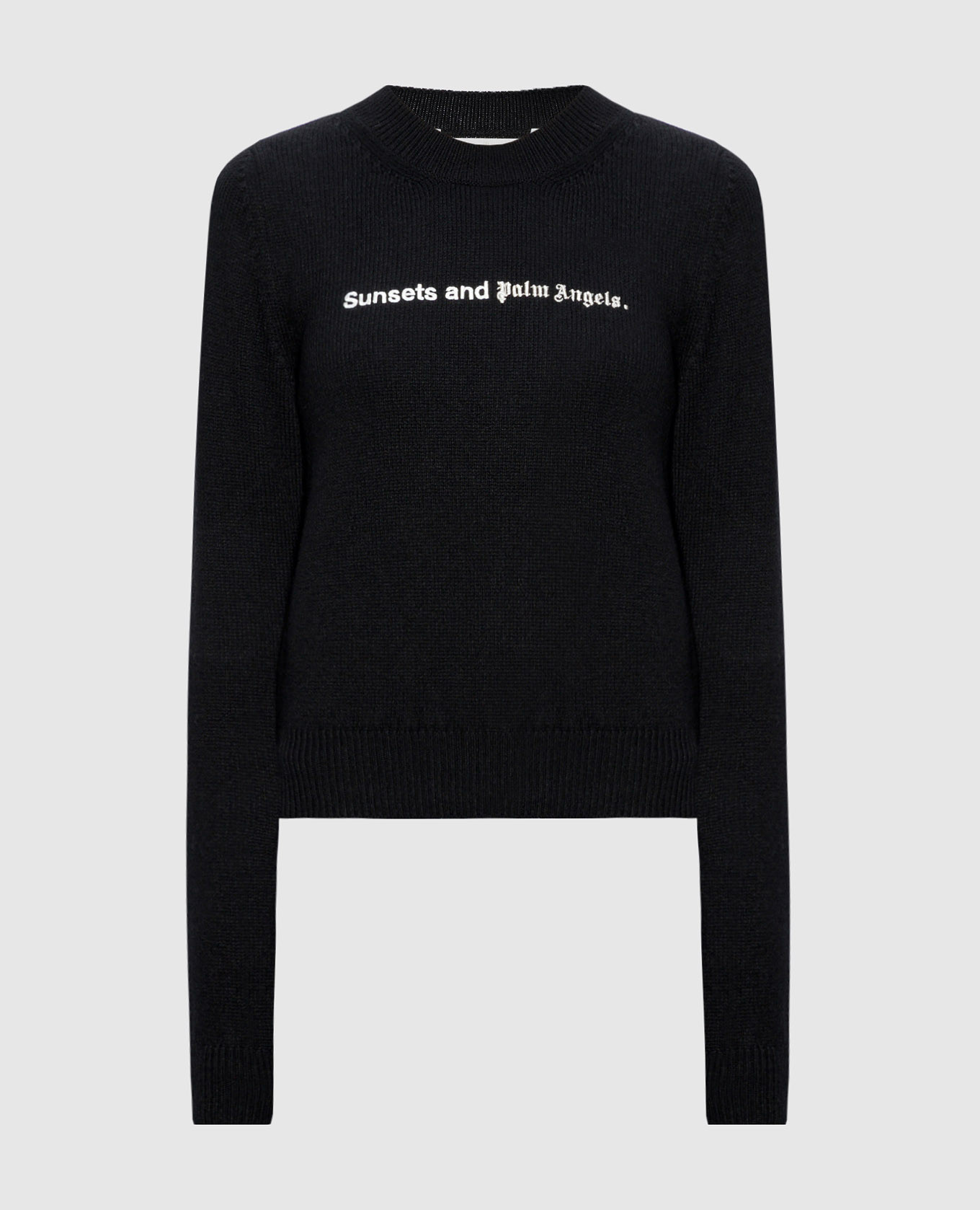 

Black jumper with embroidery Palm Angels