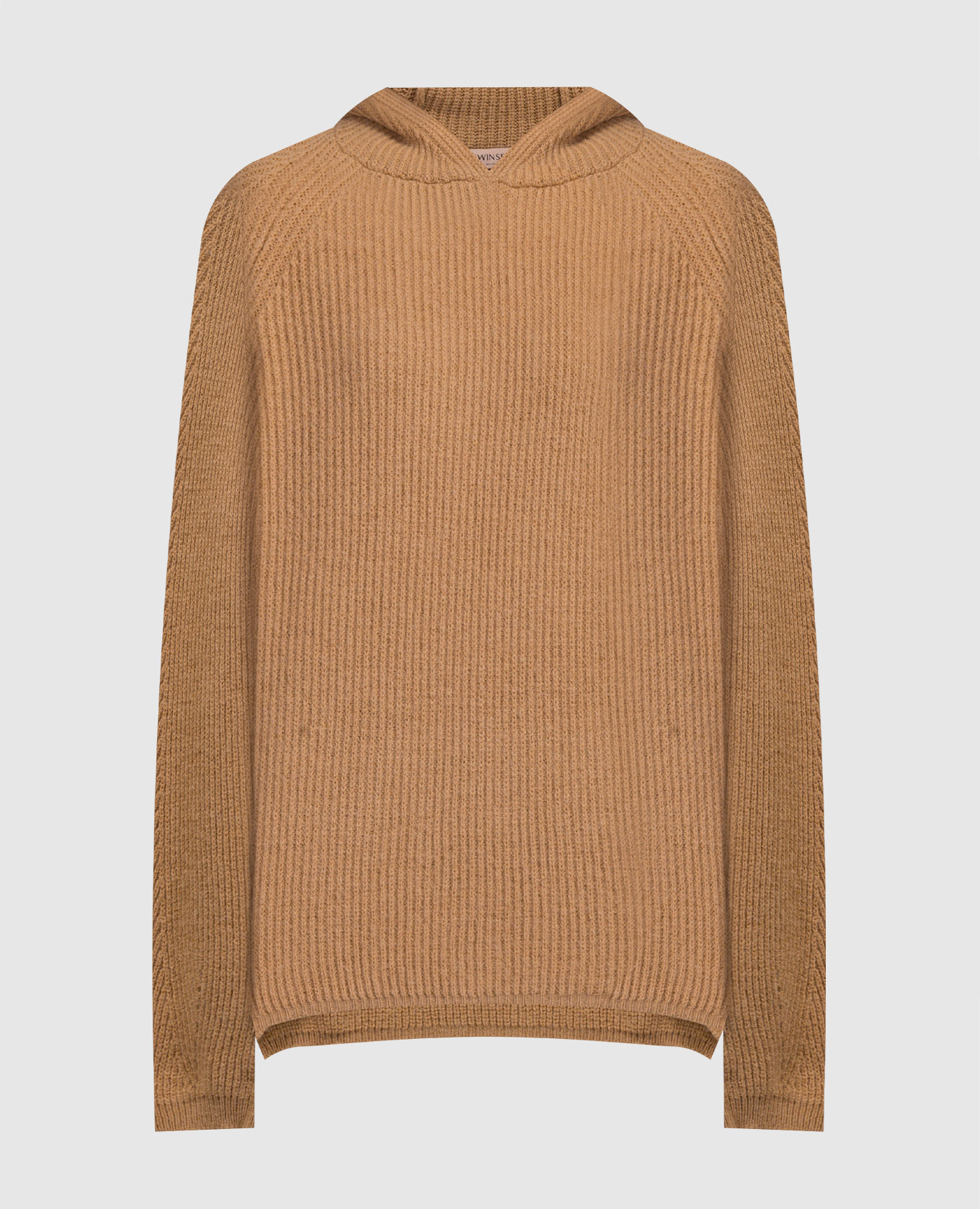 

Brown ribbed hoodie Twinset