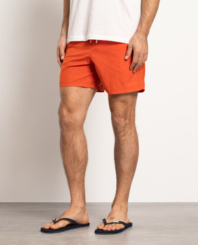 Vilebrequin Moorea orange swim shorts with a water-reactive effect MOOC3D07