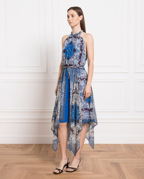 Twinset Blue paisley print midi dress 231LM2UDD