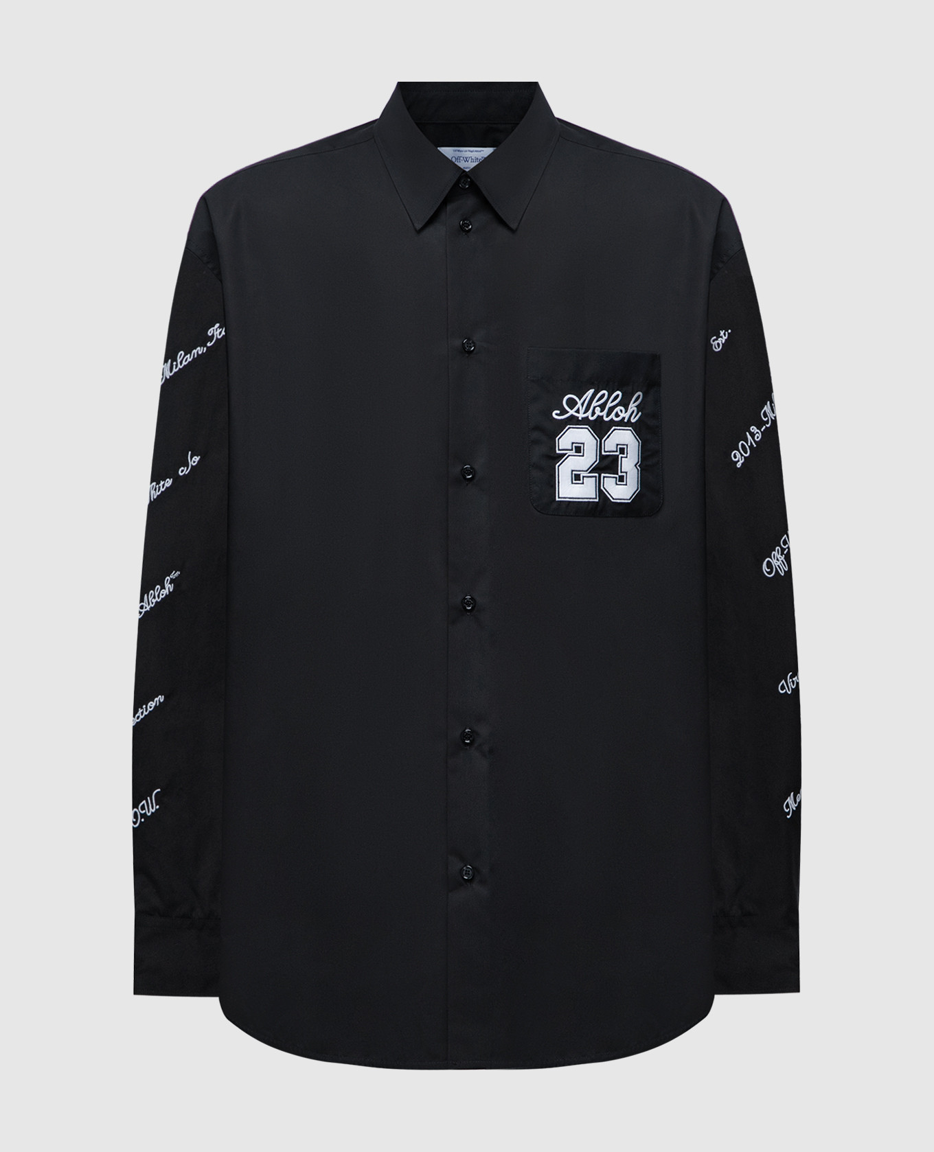 Black shirt with 23 logo embroidery off-white
