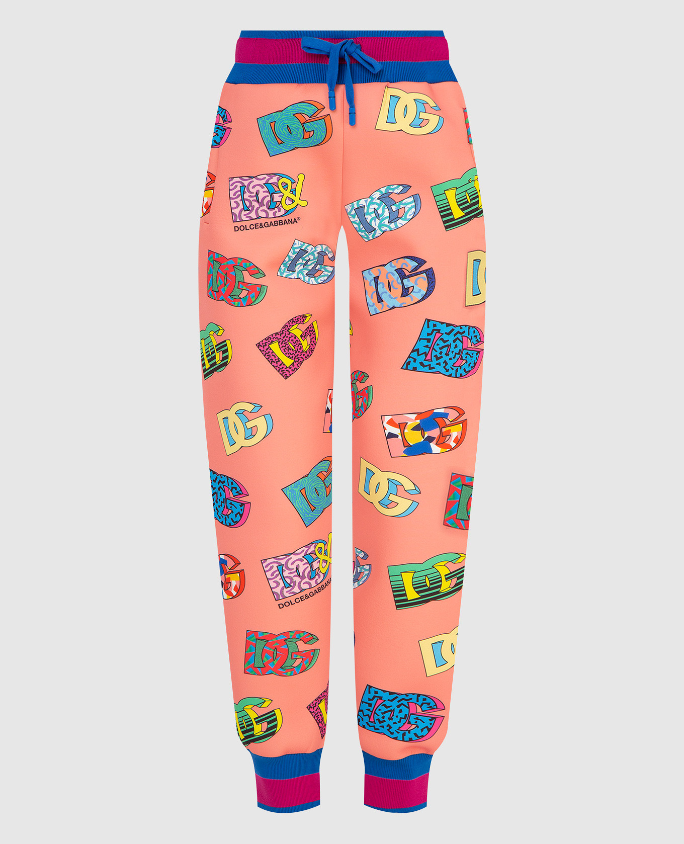 Joggers in dg contrast print dolce&gabbana