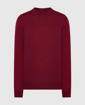 Cashmere&Whiskey Burgundy jumper made of wool 97397