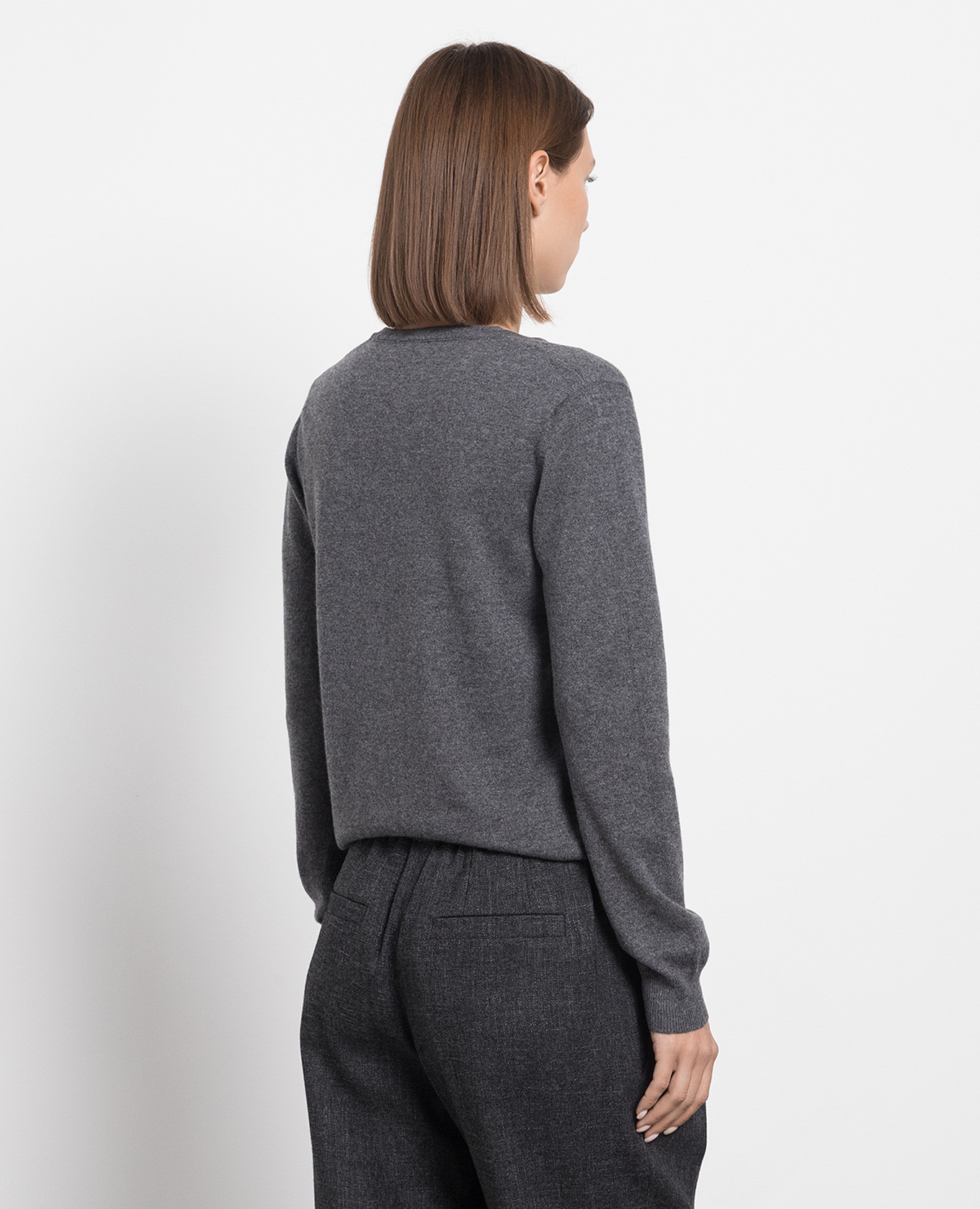 

Gray cashmere pullover with monil chain Brunello Cucinelli, Grey