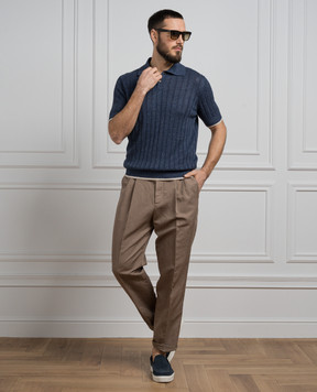 Brunello Cucinelli Brown pants with linen M291DE1710