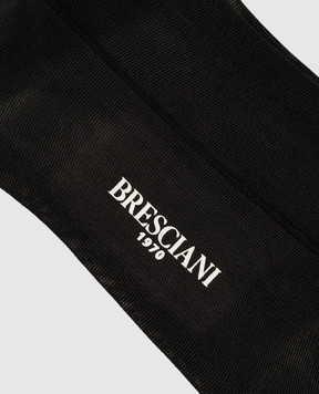 Bresciani Black silk socks MC013UN0005XX