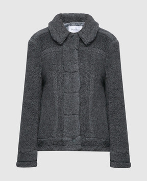 Max Mara Gray wool and silk Teddino jacket TEDDINO1