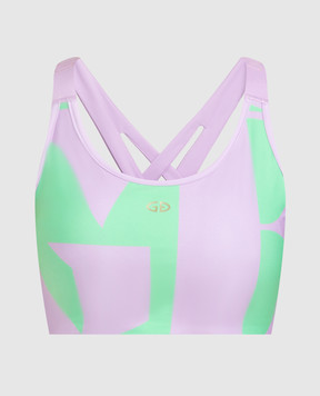 Goldbergh Lauren purple logo print top GBA9050231