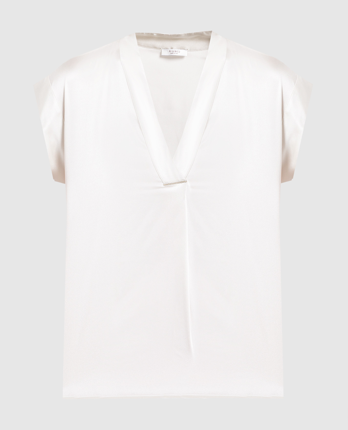 

Gray silk blouse with monil chain Peserico, Grey