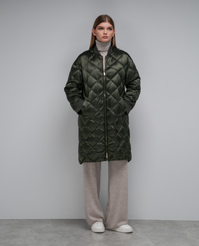 Max Mara Trebi green quilted down jacket TREBI