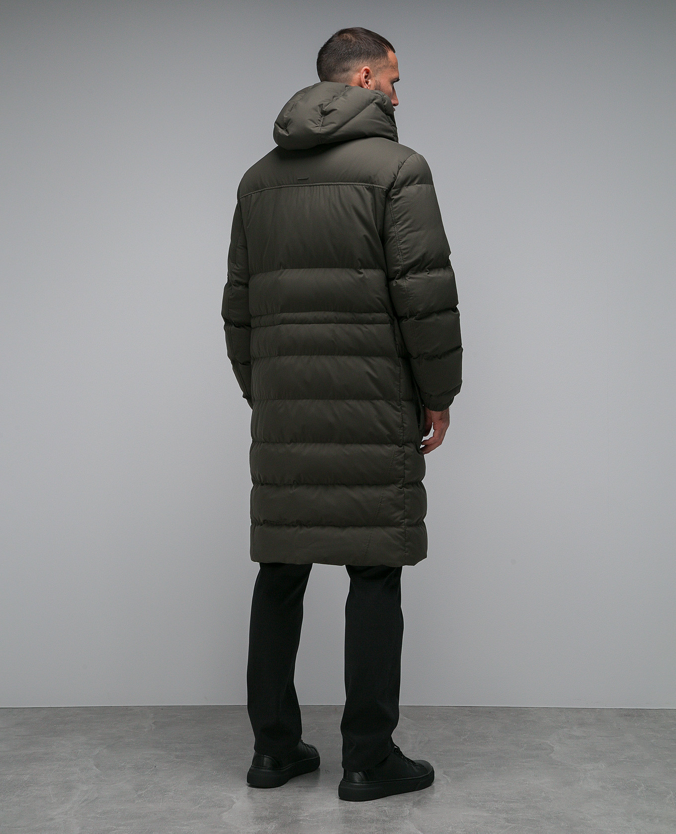 

Green down coat with logo Stefano Ricci