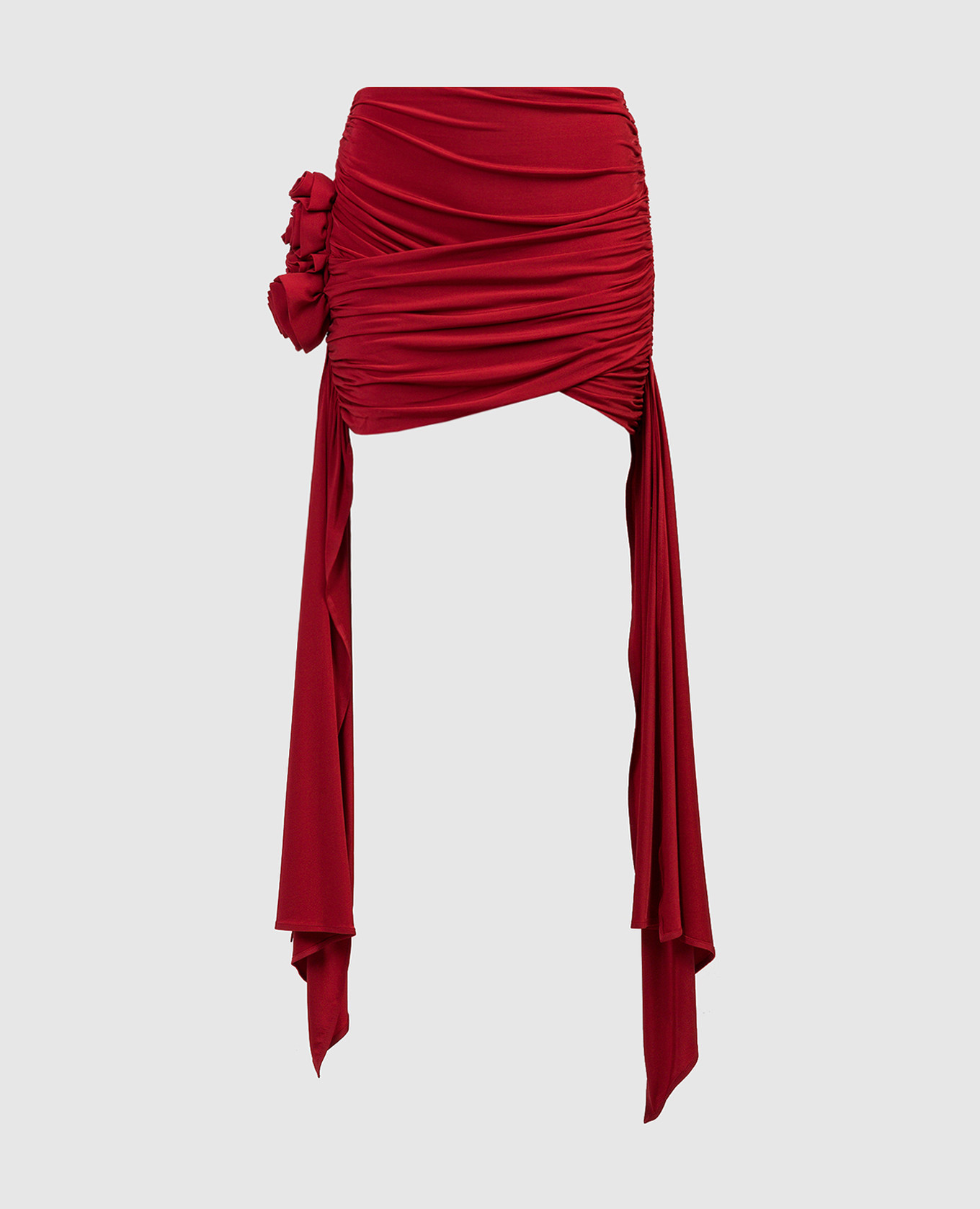 スカート MAGDA BUTRYM Women Mid Skirts 442525 RED Asymmetrical draped midi skirt in red