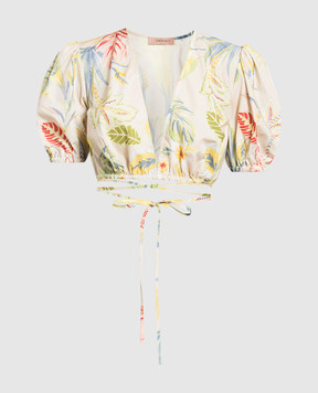 Twinset Beige blouse in floral print 231TT2493