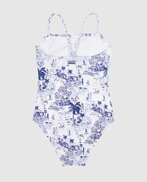 Vilebrequin Children's white swimsuit RIVIERA in print GOMC4H19