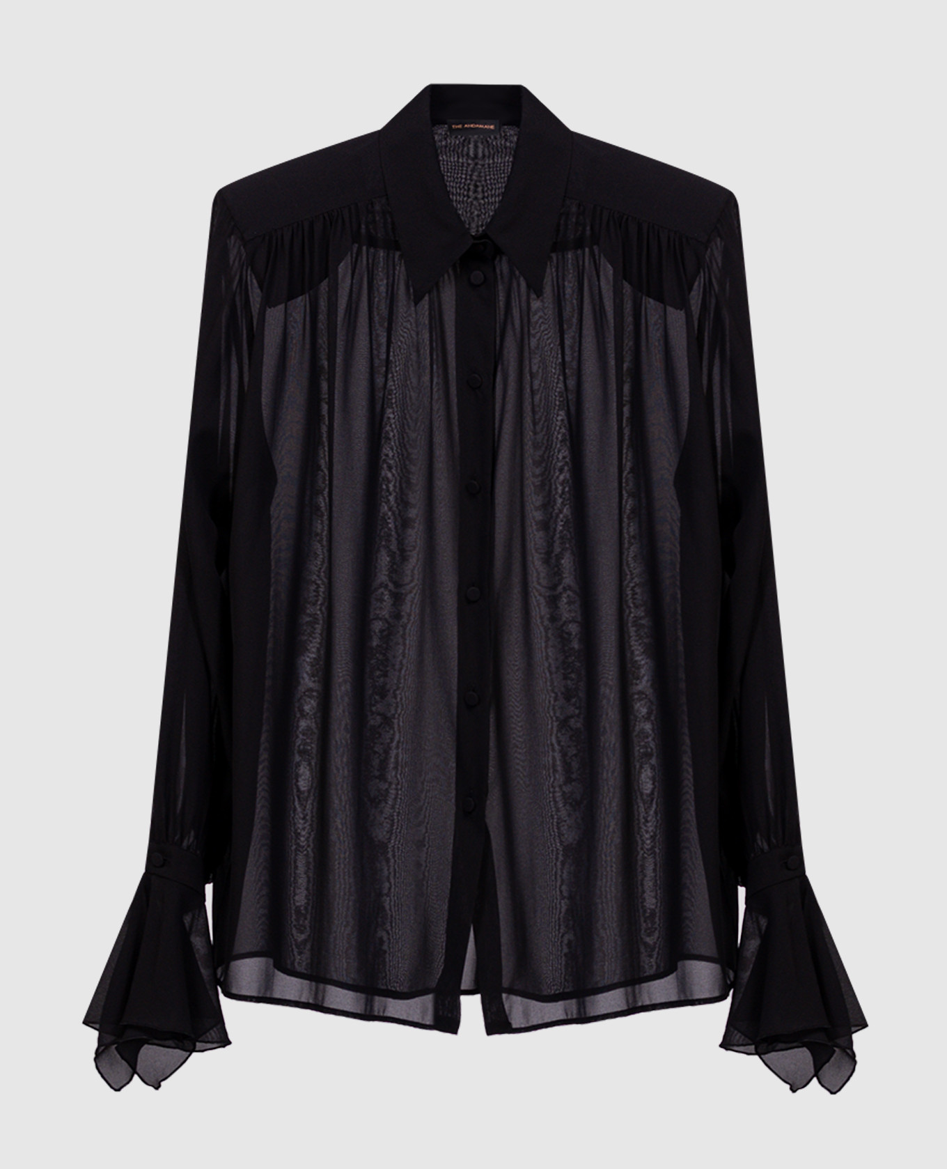 Tシャツ・カットソー THE ANDAMANE ROUND NECK SILK BLOUSE (TM150919A TNS038BLACK) Tシャツ・カットソー THE ANDAMANE ROUND NECK SILK BLOUSE
