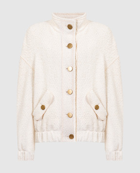 Philosophy di Lorenzo Serafini Beige jacket with bouclé A06030734