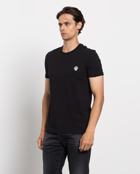 Dolce&Gabbana Black T-shirt with logo embroidery M8C03JFUECG