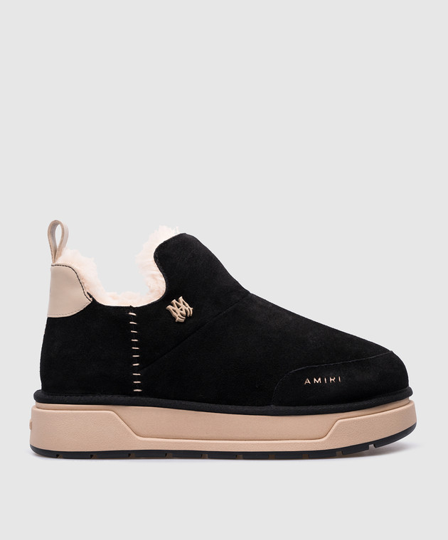 AMIRI - Logo Malibu Boot Black Suede Uggs AW23MFB003 - shop AMIRI - Logo Malibu Boot Black Suede Uggs AW23MFB003 - shop