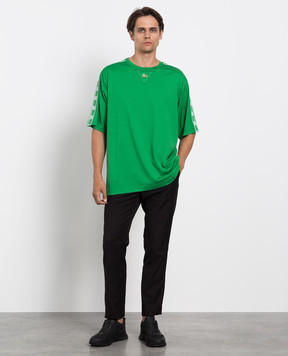 Dolce&Gabbana Green T-shirt with DG logo print G8OK4ZG7C7V
