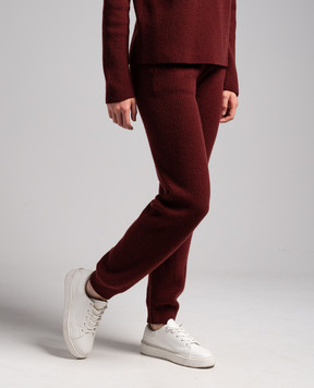 Ballantyne Burgundy woolen joggers B1T0427W114