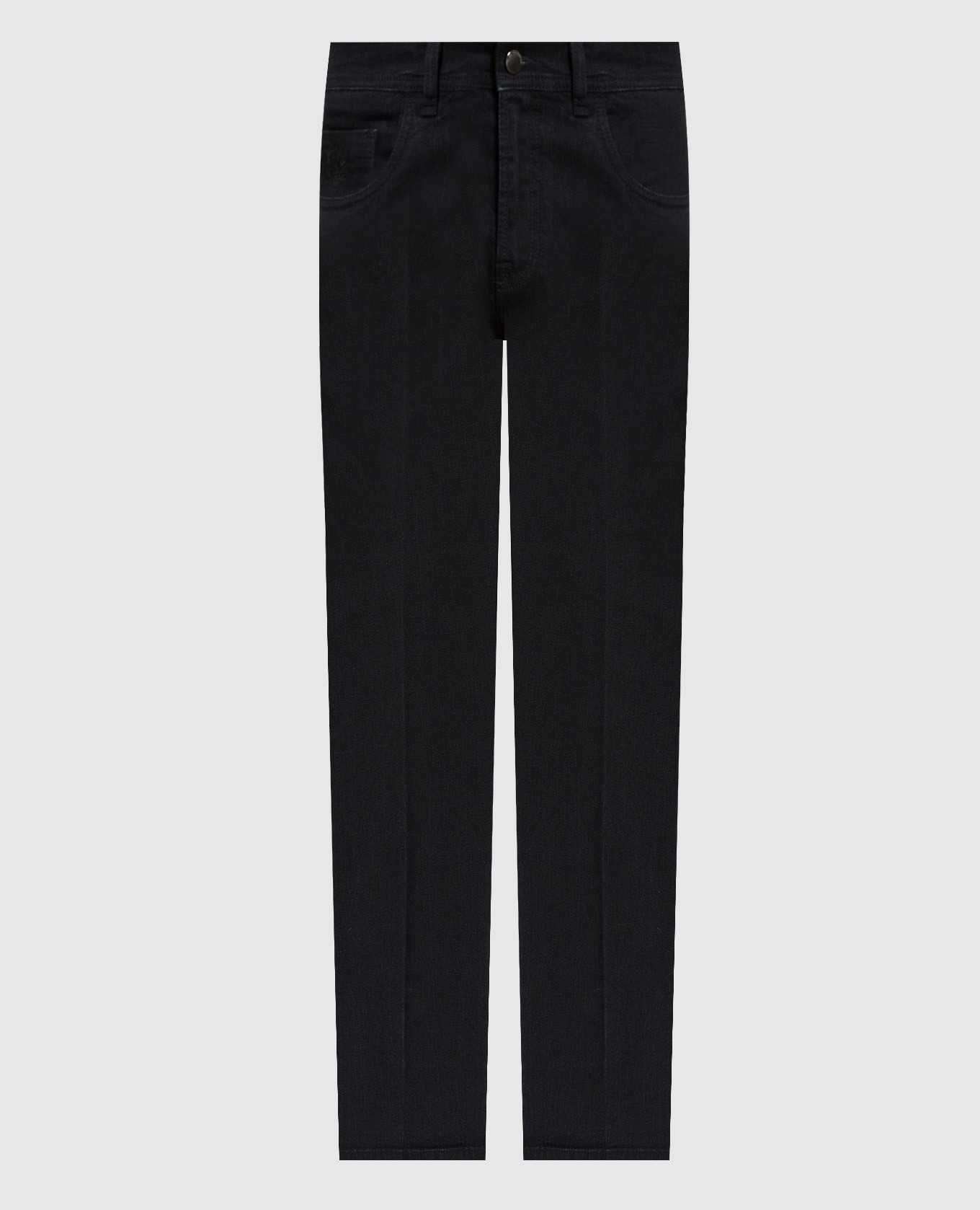 

Black slim jeans with logo patch Scissor Scriptor