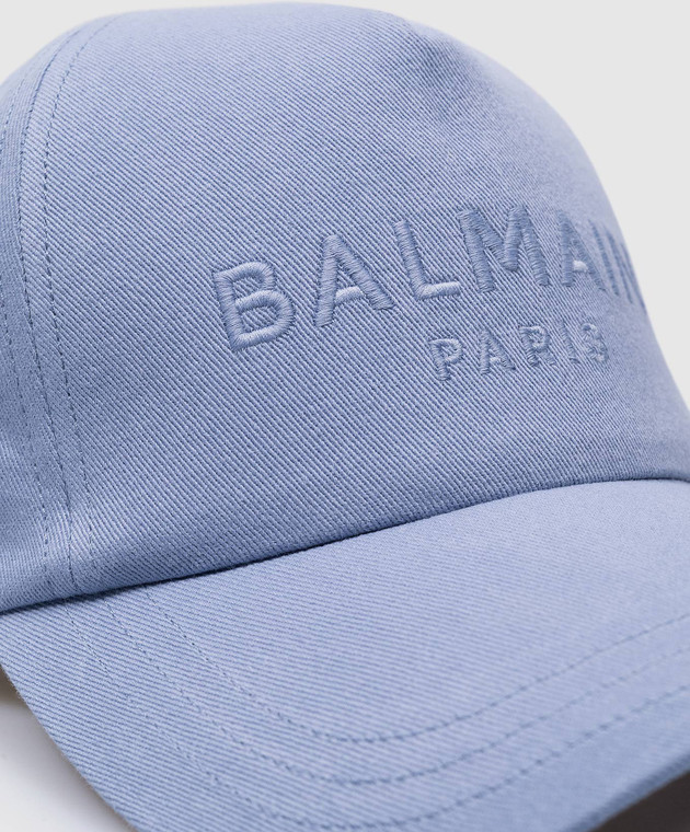 Balmain - Blue cap with logo embroidery CH1XA015CB24 - shop  display picture 1