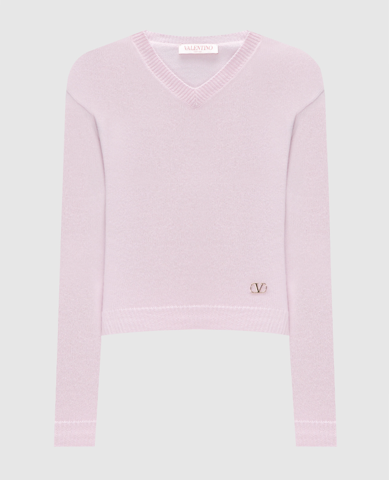 

Pink cashmere pullover with VLOGO logo Valentino