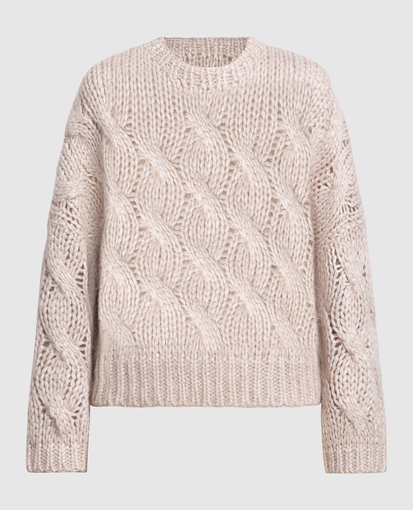 Beige sweater with lurex Brunello Cucinelli