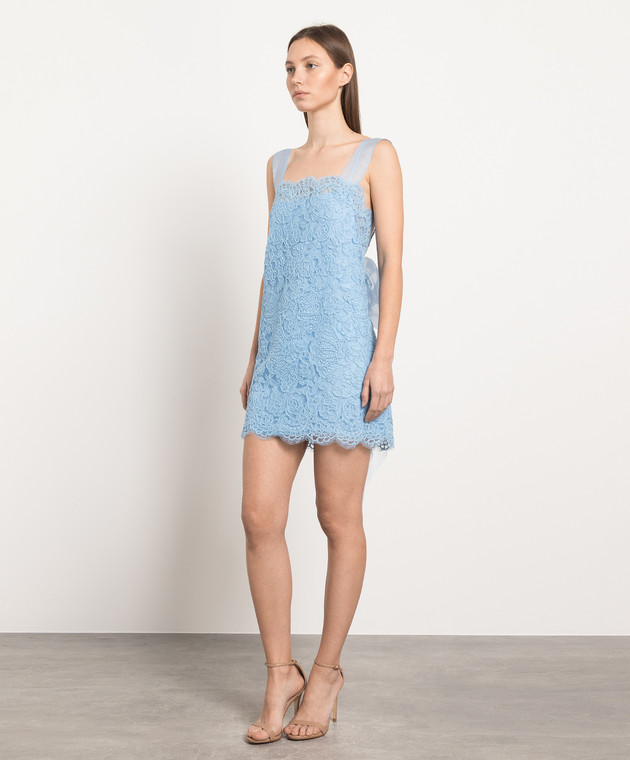 Ermanno Scervino - Blue mini dress with lace D422Q313UNZ - shop with  European delivery at Symbol