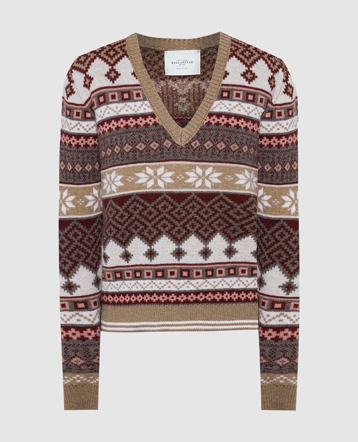 

Beige wool jacquard pullover Ballantyne