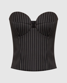 Magda Butrym Black striped wool corset 220423