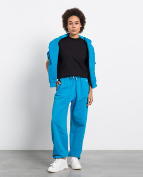 Off-White Blue joggers with logo embroidery OWCH016S23JER001