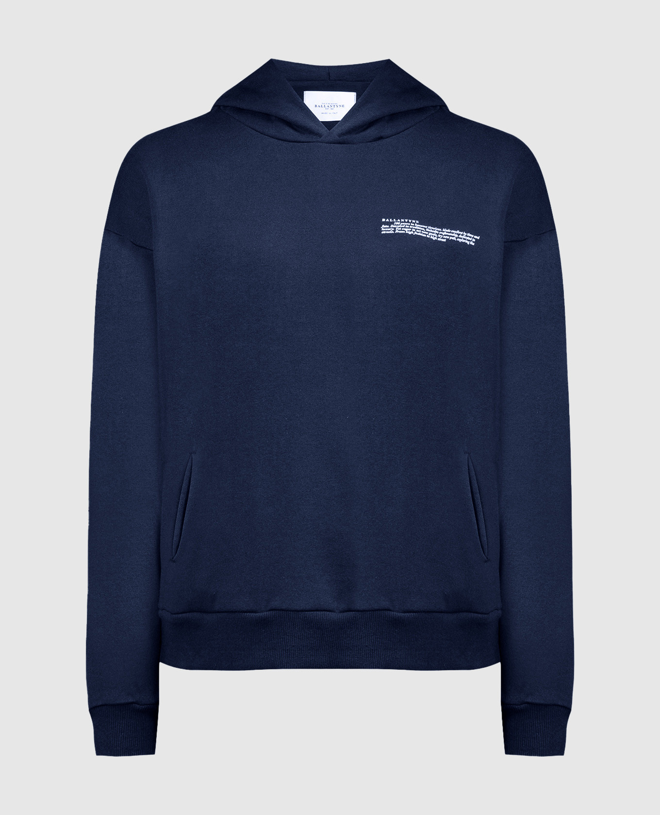 

Blue hoodie with logo print Ballantyne