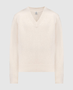 Toteme Beige wool and cashmere pullover 241WRT1034YA0004