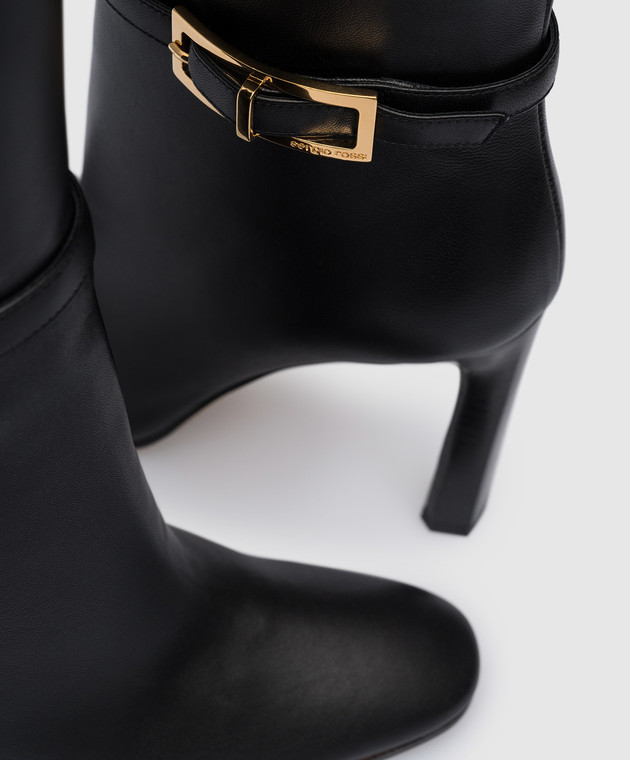 Sergio Rossi - Nora black leather boots A99771MNAN07 - shop with