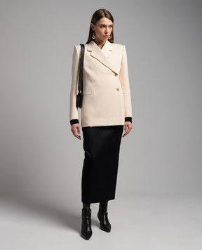 Khaite Beige double-breasted jacket 6115561W561