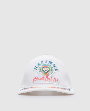 Casablanca For The Peace white cap with embroidery AF23HAT00803