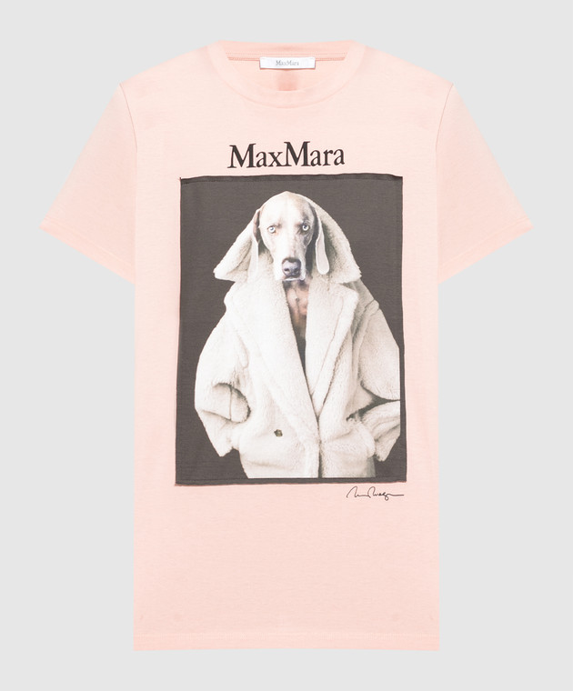 MaxMara ウェグマン プリント コットン Tシャツ VALIDO