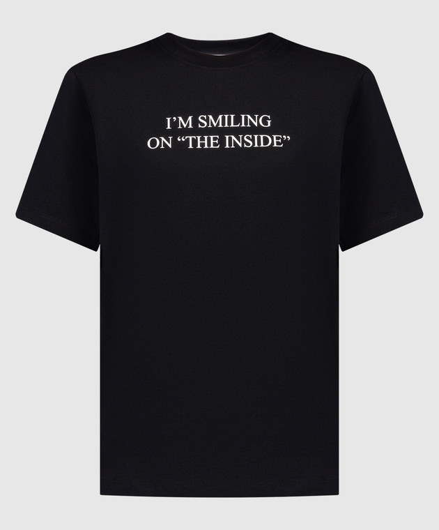 Victoria Beckham - Black organic cotton t-shirt with