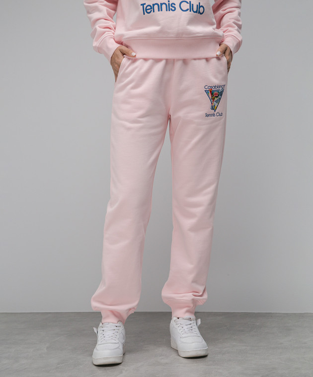 Casablanca Pink joggers with Tennis Club embroidery WF23JTR03811 buy with Czech Republic delivery at Symbol