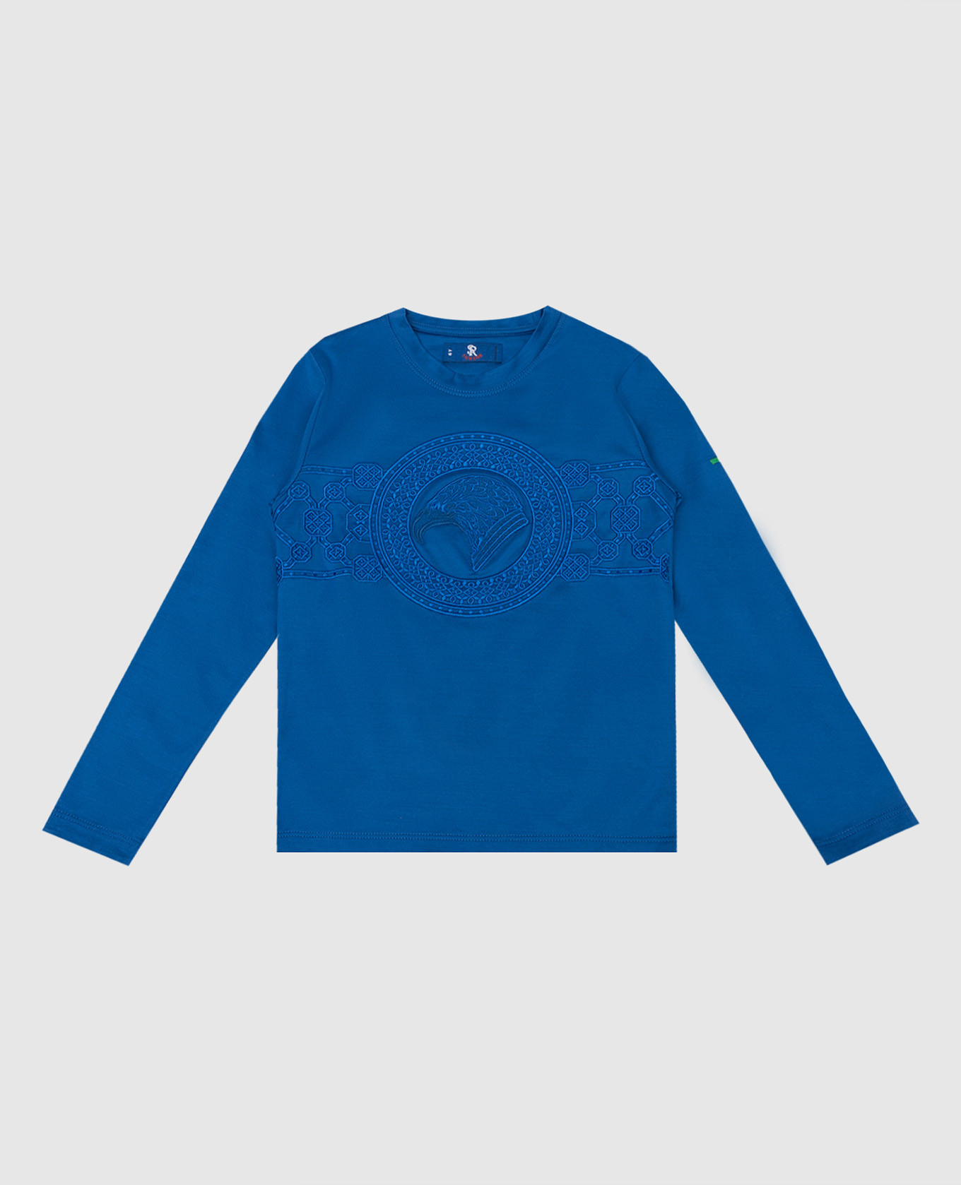 

Baby blue longsleeve with logo embroidery Stefano Ricci, Синий