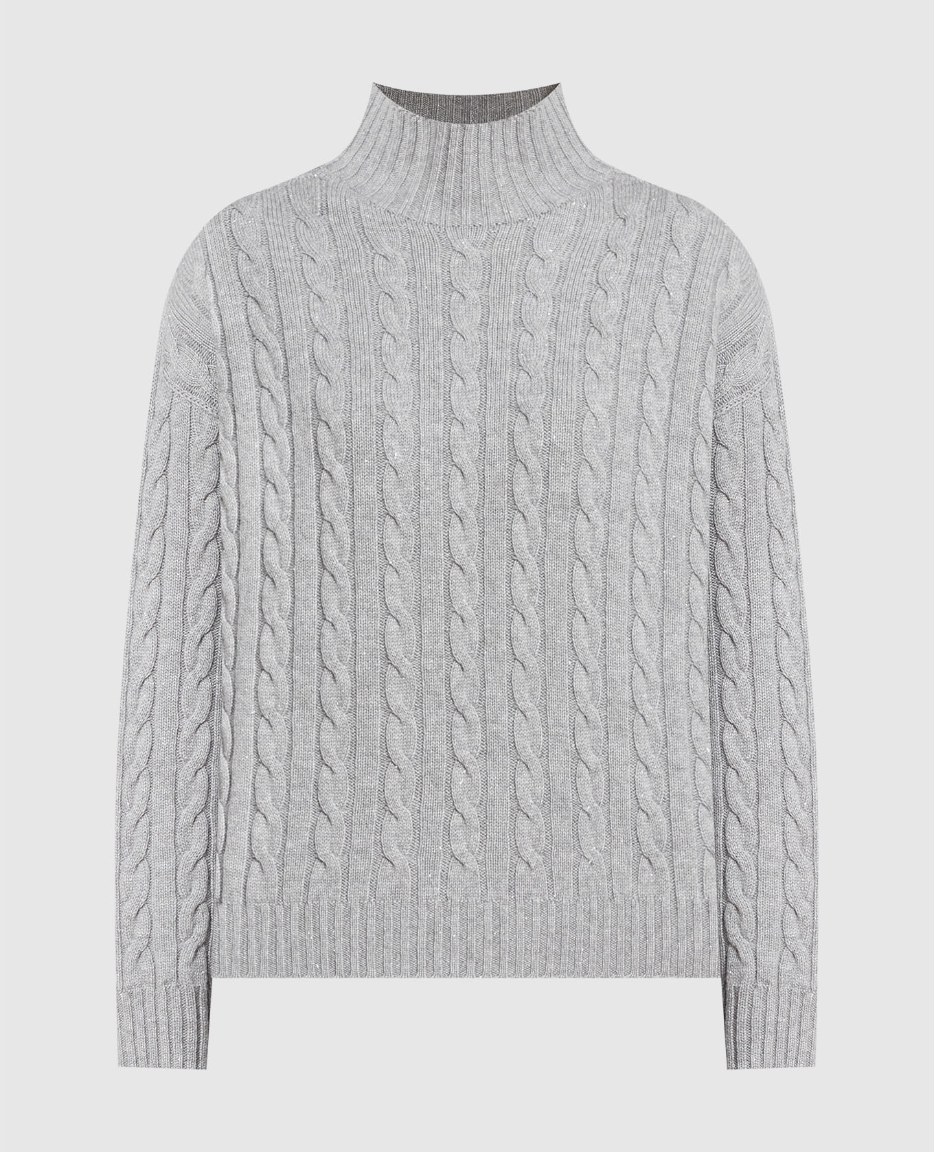 Gray sweater with a textured pattern peserico
